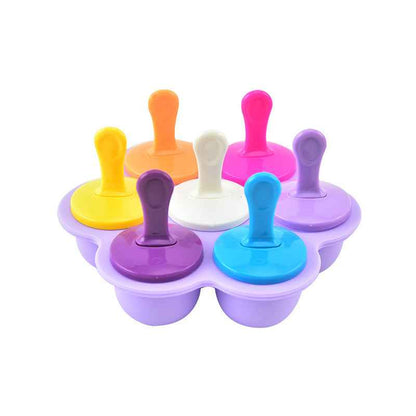 Kids DIY 7-Cavity Silicone Popsicle Mold