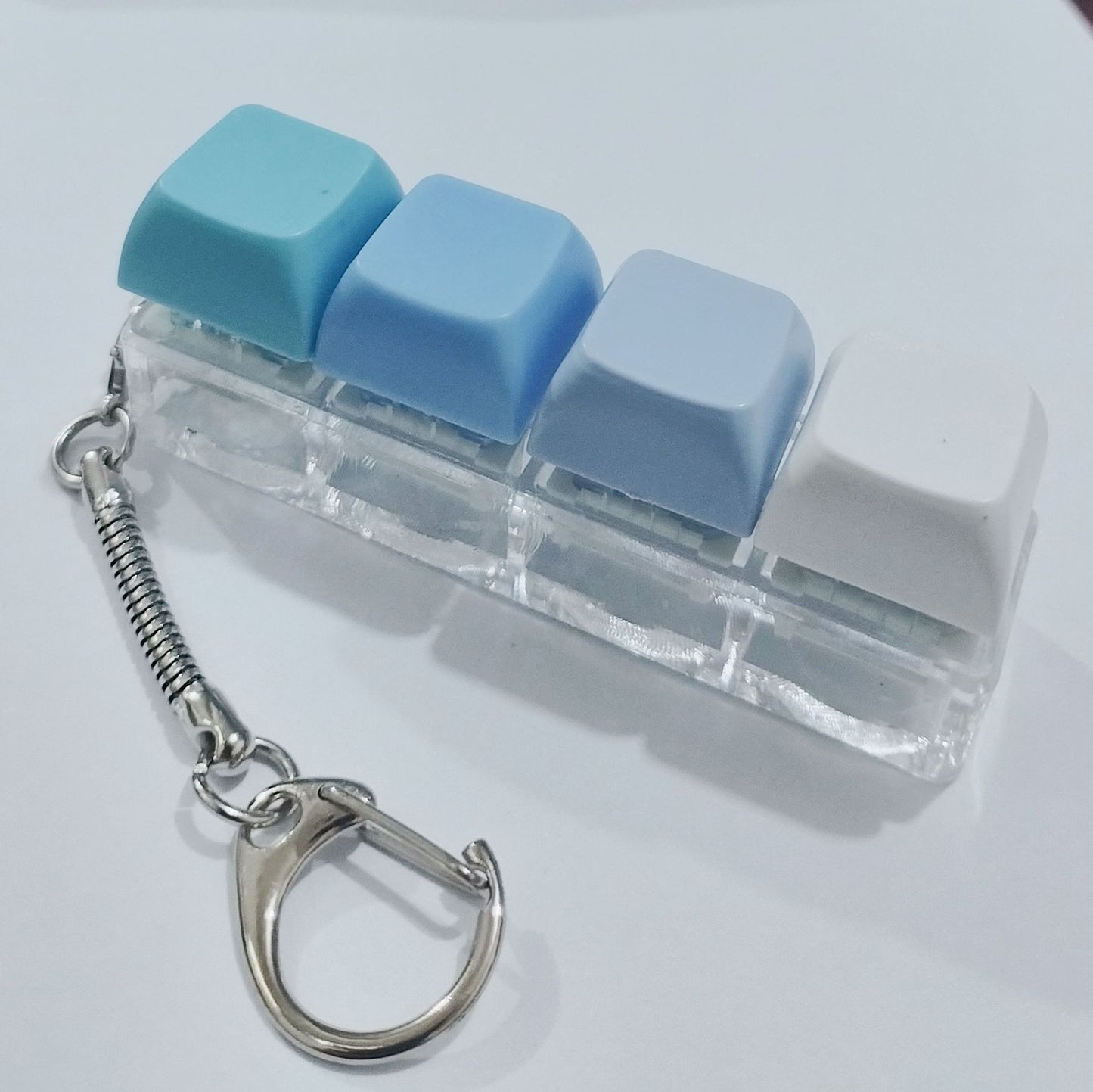 Stress Relief Push Button Keychain Fob