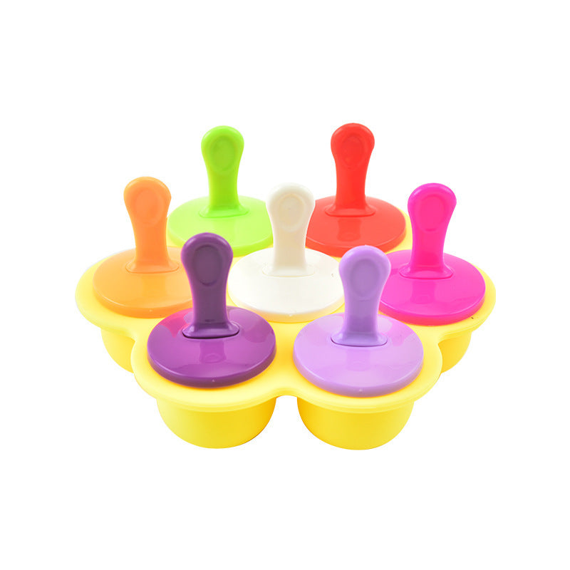 Kids DIY 7-Cavity Silicone Popsicle Mold
