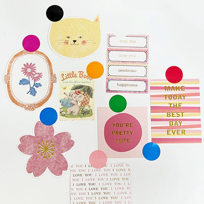 [Buy 1 Get 1 Free] Colorful Dot Stickers Round Adhesive Labels