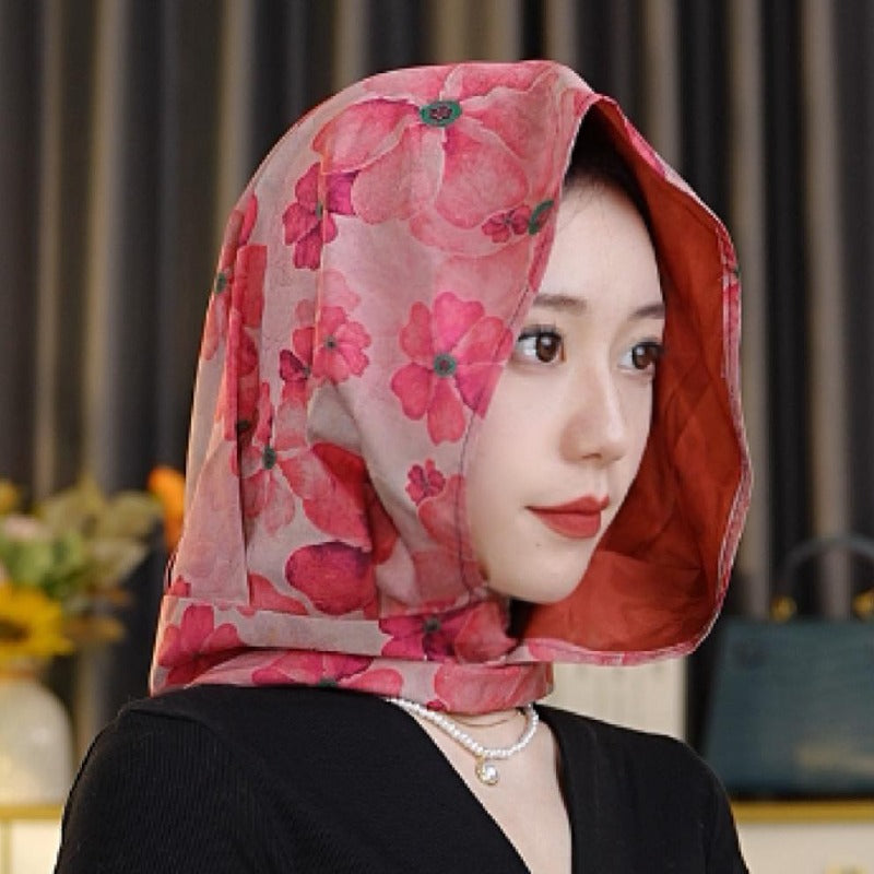 Women's Ribbed Satin Headscarf Hat – Fashionable Sun Protection & Elegant Head Cover