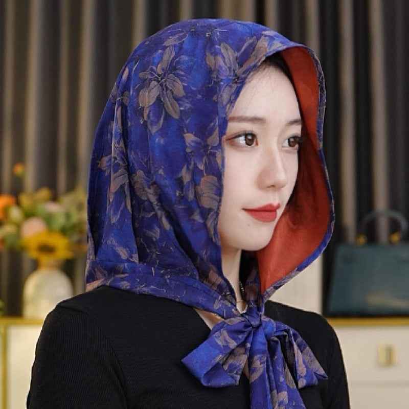 Women's Ribbed Satin Headscarf Hat – Fashionable Sun Protection & Elegant Head Cover