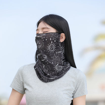 Unisex Outdoor ice silk mask with ventilation holes，motorcycle and bicycle riding head cover