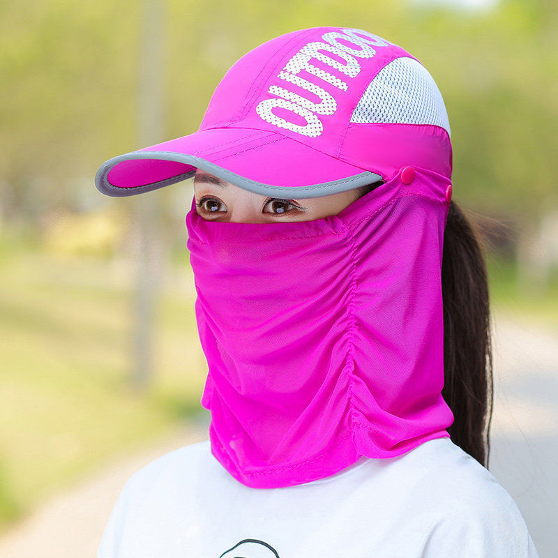 Foldable Baseball Cap with UV Protection Face Shield