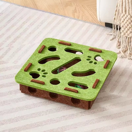 Cat Puzzle Felt Maze Box Cat Toys