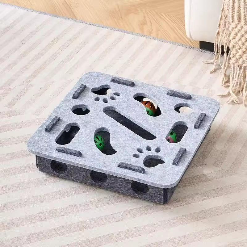 Cat Puzzle Felt Maze Box Cat Toys
