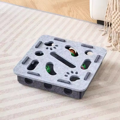 Cat Puzzle Felt Maze Box Cat Toys