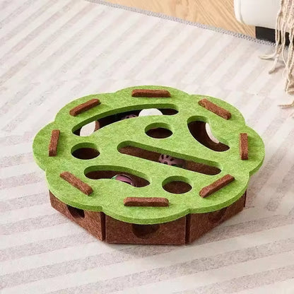 Cat Puzzle Felt Maze Box Cat Toys