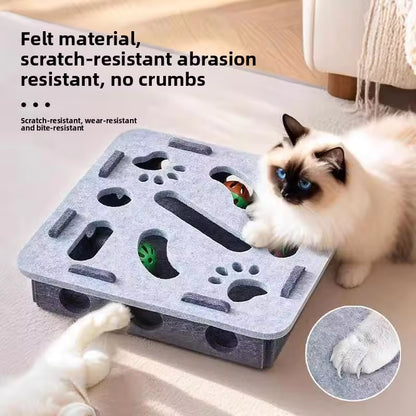 Cat Puzzle Felt Maze Box Cat Toys