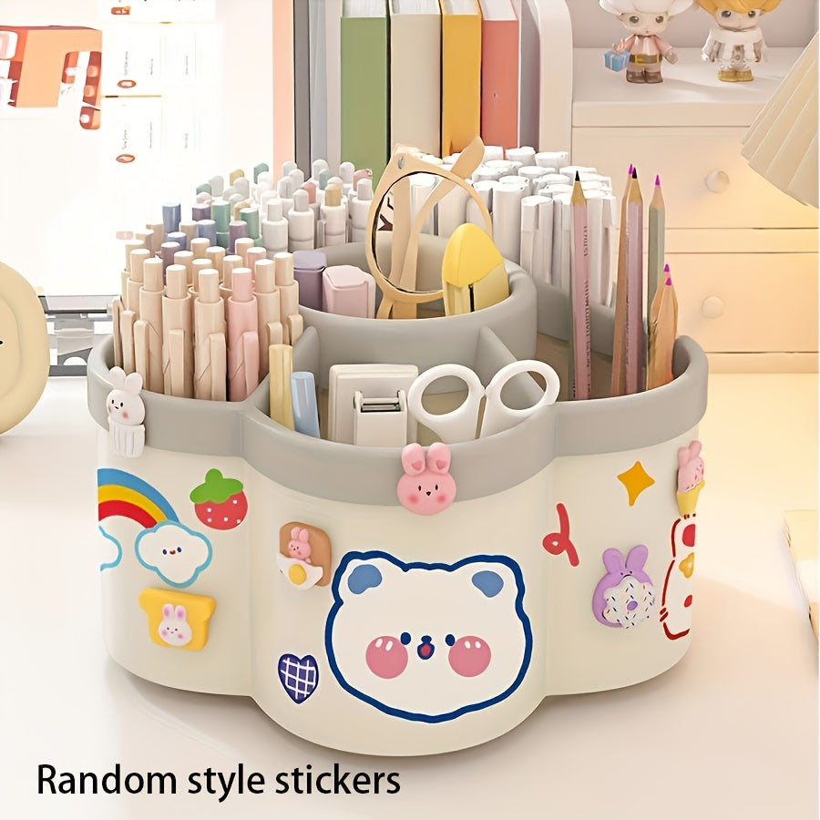 Rotating Pen Holder Organizer, Large-Capacity Minimalist Desktop Stand