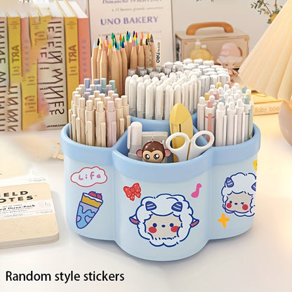 Rotating Pen Holder Organizer, Large-Capacity Minimalist Desktop Stand