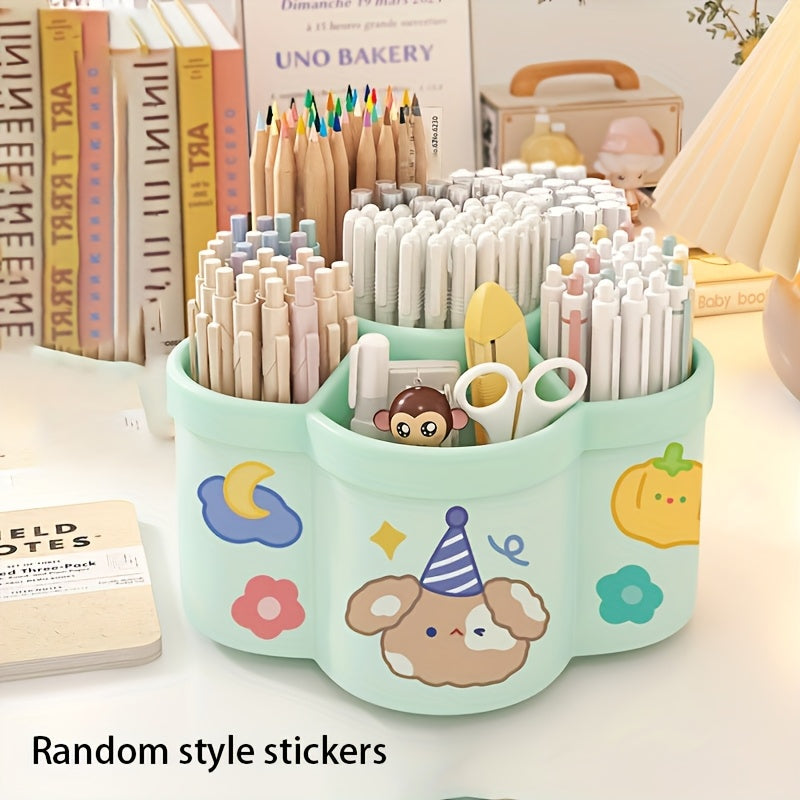 Rotating Pen Holder Organizer, Large-Capacity Minimalist Desktop Stand