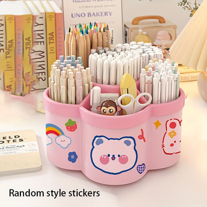 Rotating Pen Holder Organizer, Large-Capacity Minimalist Desktop Stand