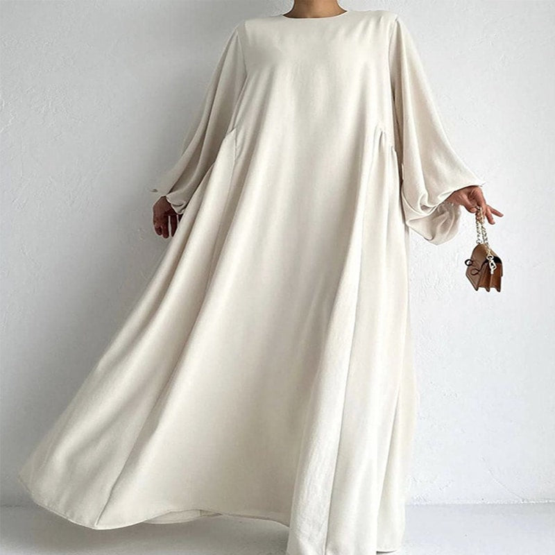 Simple and Elegant Women's Abaya Dress - Long Robe Style