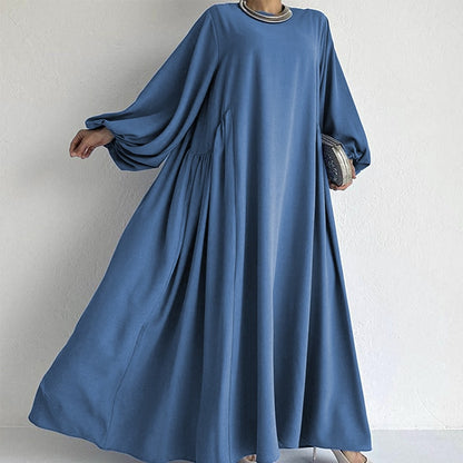 Simple and Elegant Women's Abaya Dress - Long Robe Style