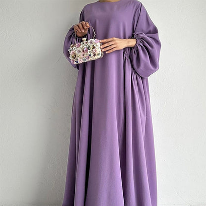 Simple and Elegant Women's Abaya Dress - Long Robe Style