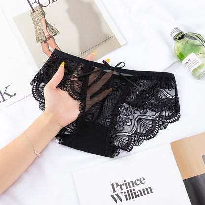 Sexy Lace Sheer Mesh Hollow-Out Panties for Women