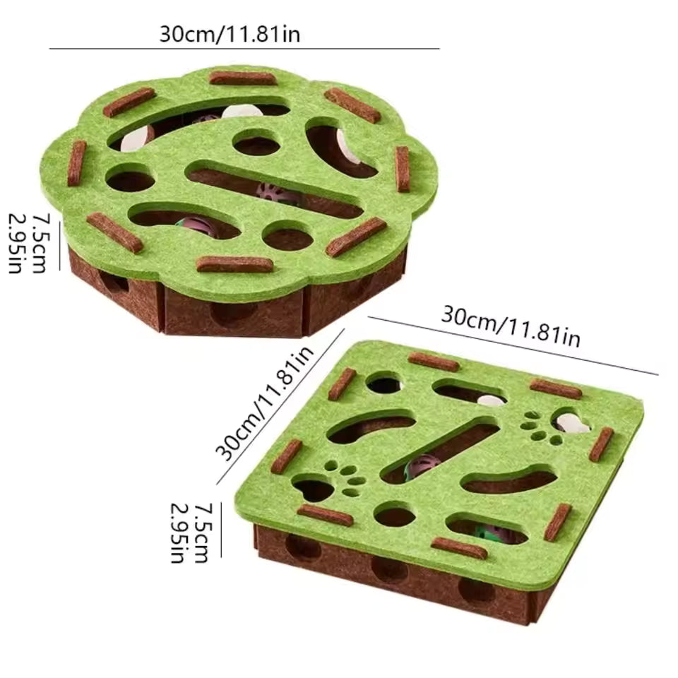 Cat Puzzle Felt Maze Box Cat Toys