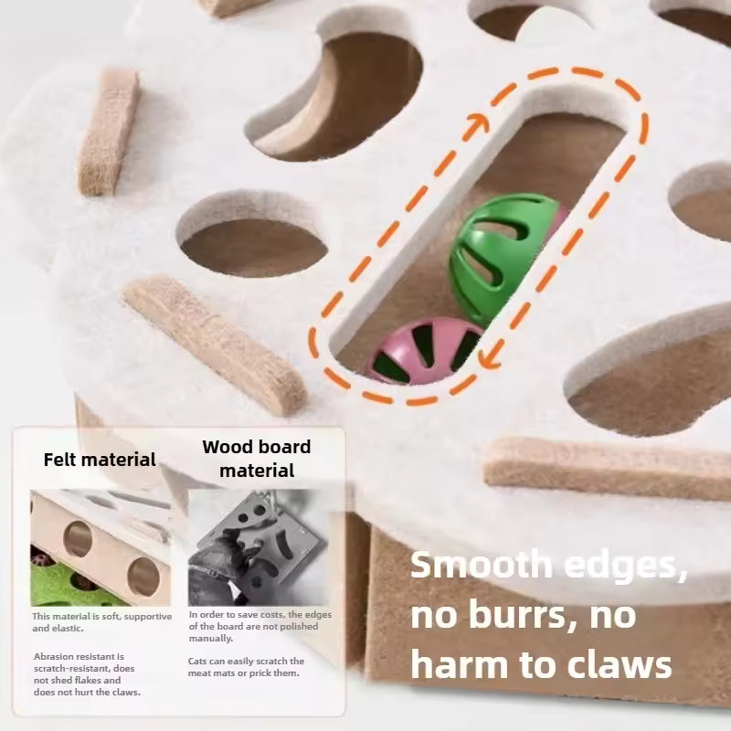 Cat Puzzle Felt Maze Box Cat Toys