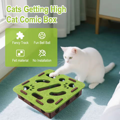 Cat Puzzle Felt Maze Box Cat Toys