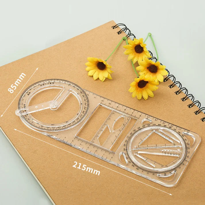 Multifunctional Geometry Ruler β Ideal for Math & Craftwork | Elitebaz
