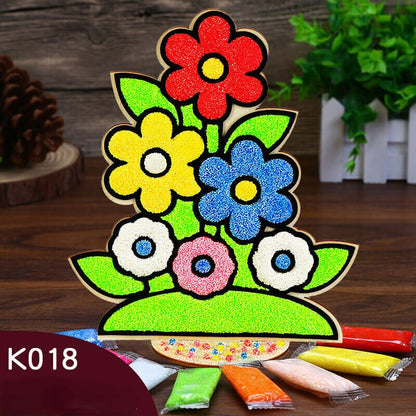 Handmade Clay Coloring DIY Puzzle Production-Snowflake Clay Painting