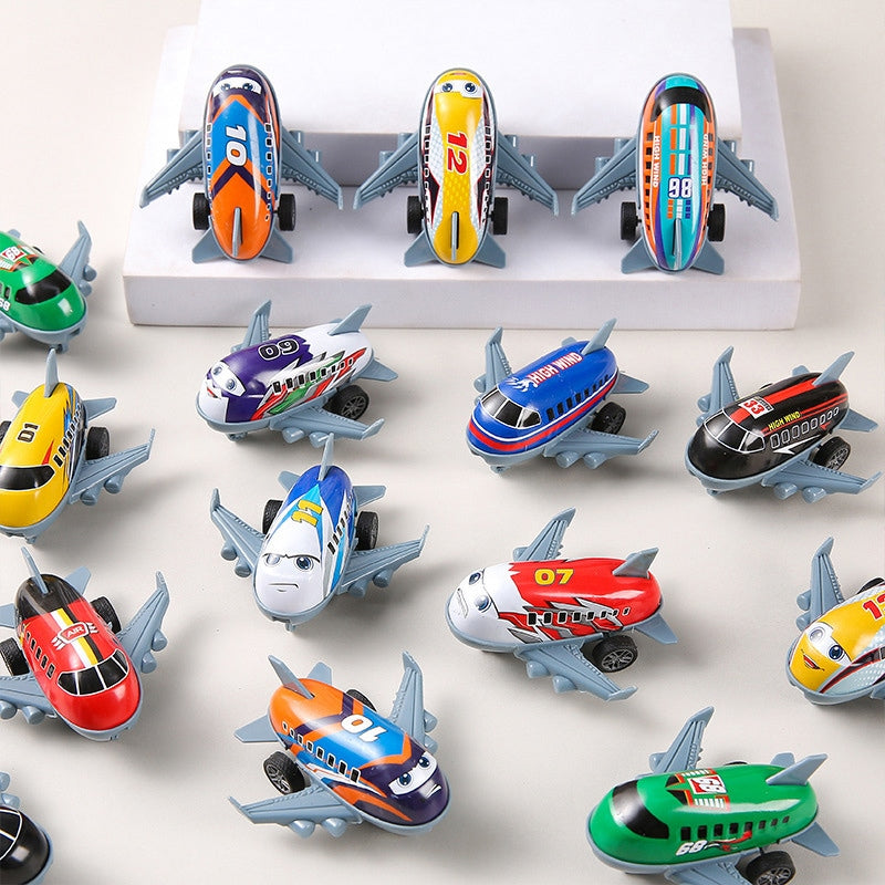 Gliding Tin Airplane Toy Car for Kids - Classic Children's Toy Vehicle