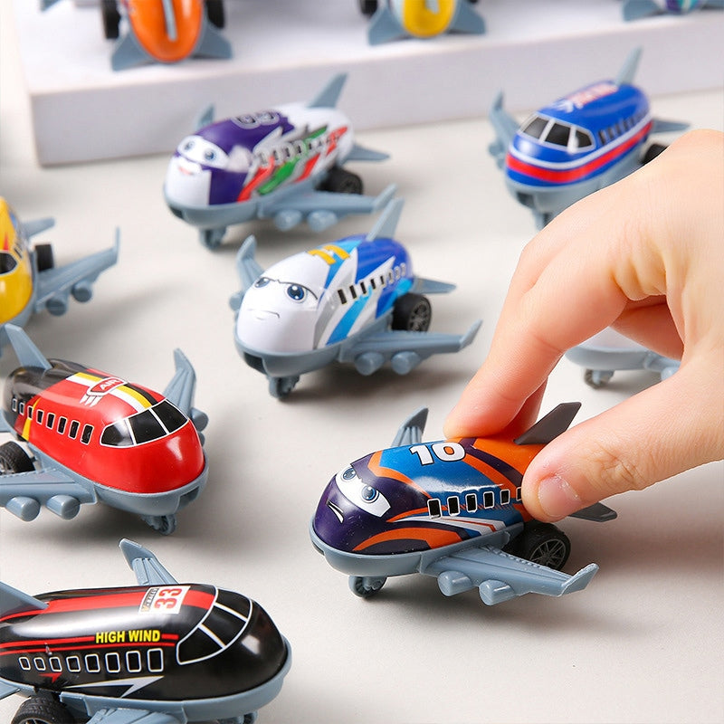 Gliding Tin Airplane Toy Car for Kids - Classic Children's Toy Vehicle