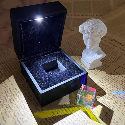 Prism Light Cube Colorful Refractive Electroplated Desktop Ornament