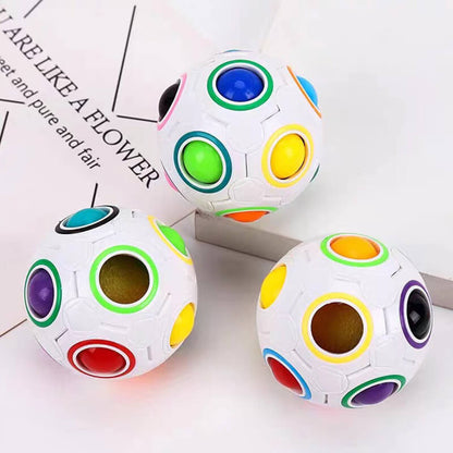 Children's Press-and-Play Rainbow Cube Ball