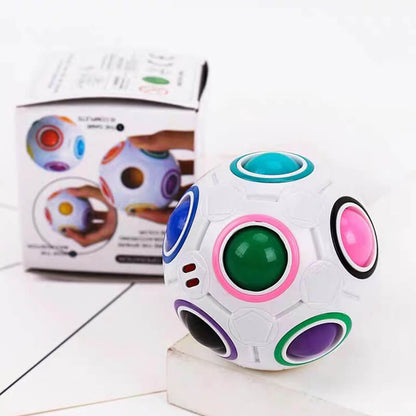 Children's Press-and-Play Rainbow Cube Ball