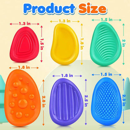 Children's Sensory Stone Stress Relief Toy – Soft Silicone Texture