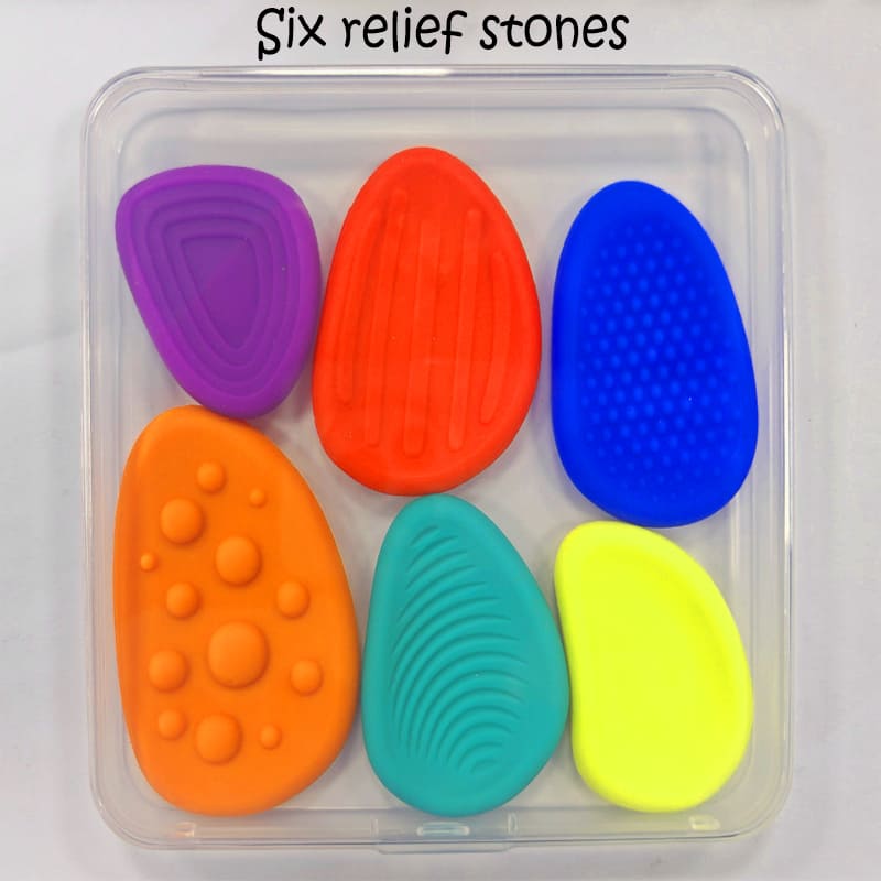 Children's Sensory Stone Stress Relief Toy – Soft Silicone Texture