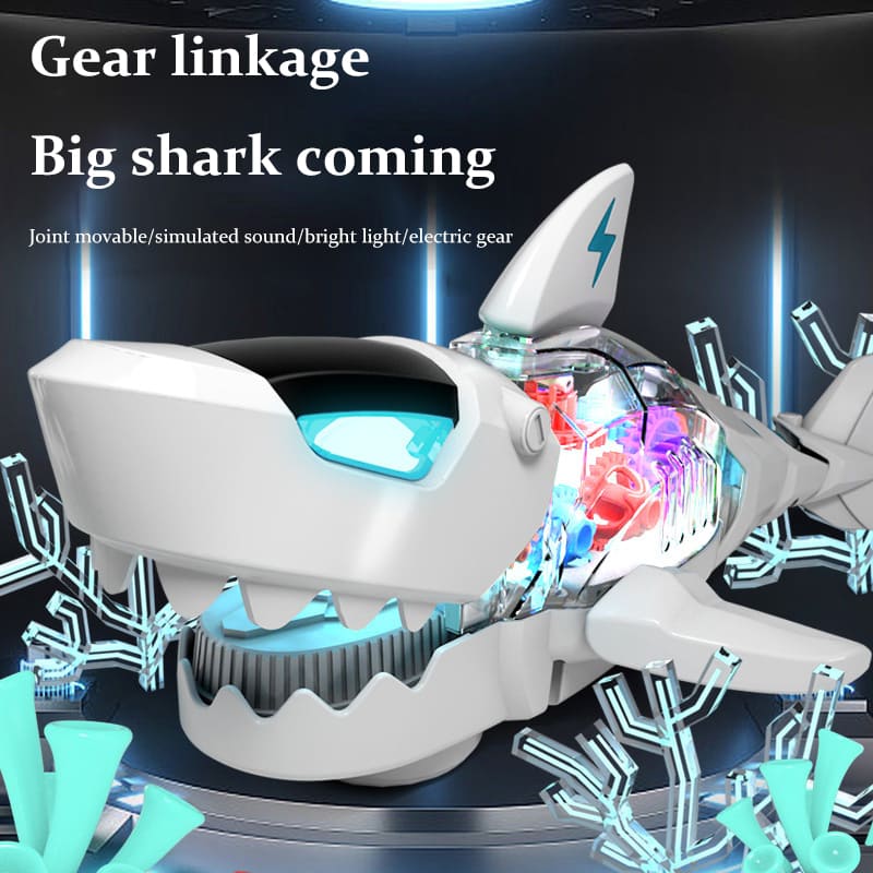 Electric Gear Simulated Shark with Lights, Music, and Universal Movement