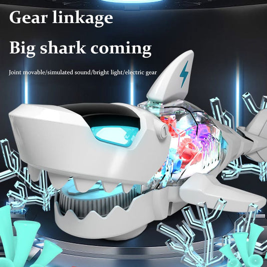 Electric Gear Simulated Shark with Lights, Music, and Universal Movement