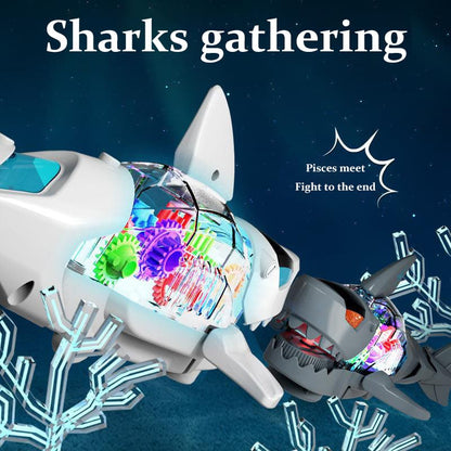 Electric Gear Simulated Shark with Lights, Music, and Universal Movement