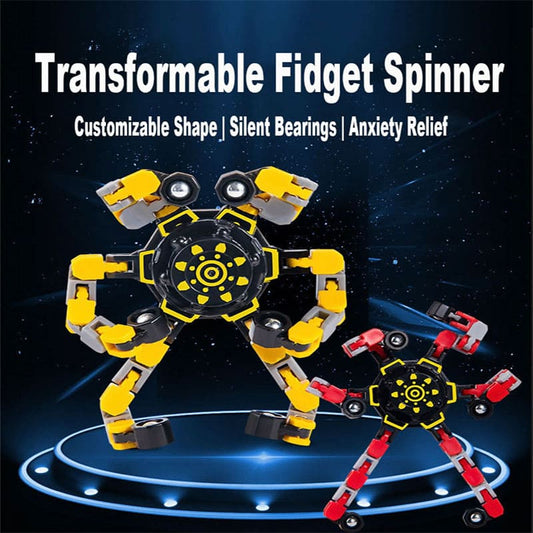 Children's Educational Fidget Spinner – Transformable Mechanical Spinner for Stress Relief and Creative Play