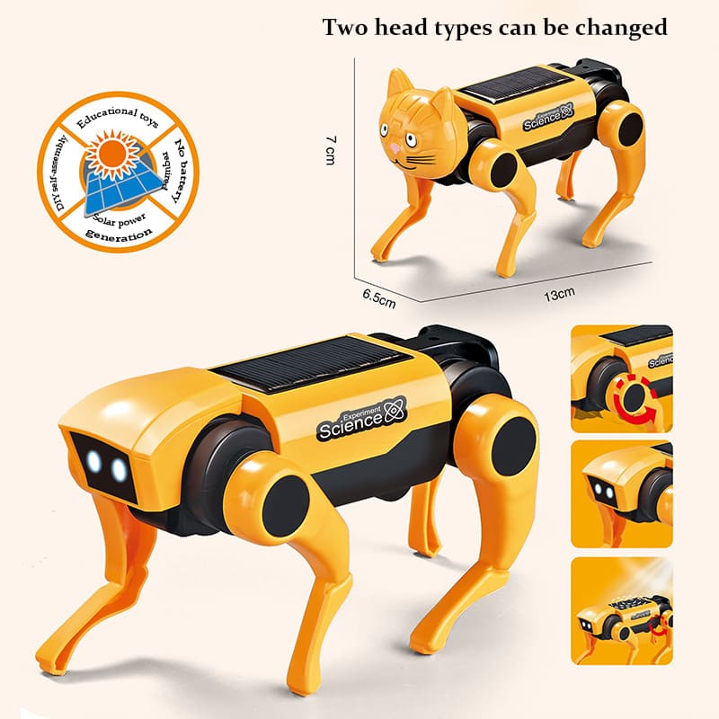 Solar-Powered Robotic Dog Toy for Kids – DIY Educational Assembly Toy