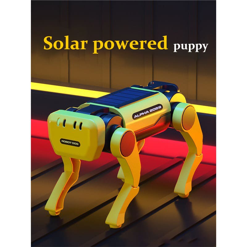 Solar-Powered Robotic Dog Toy for Kids – DIY Educational Assembly Toy