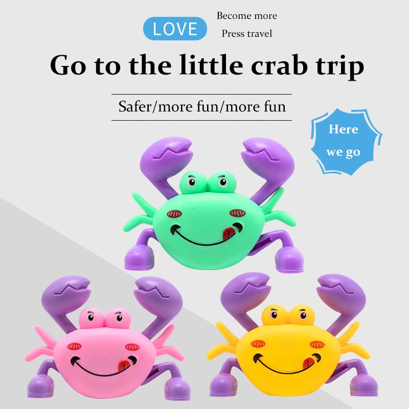 Wind-Up Chain-Link Crawling Crab Toy – Realistic Mechanical Crab for Kids