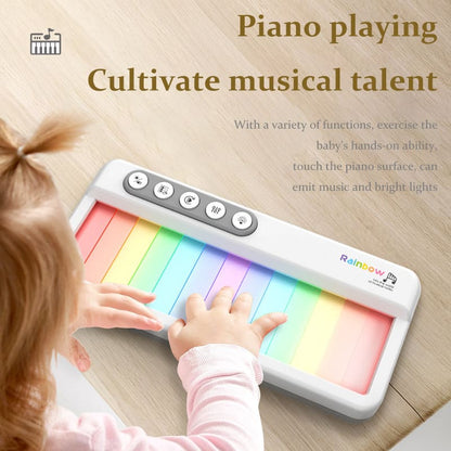Multifunctional Electronic Keyboard Pocket Instrument with Rainbow Lights