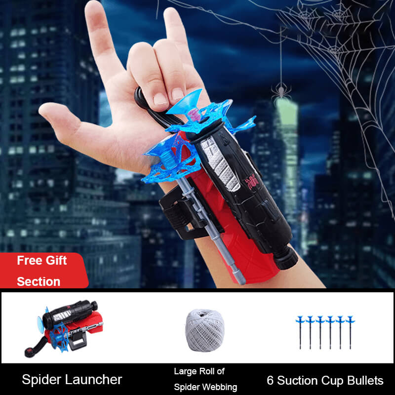 Spider Launcher Kids Toy with High-Tech Web-Slinging Gloves