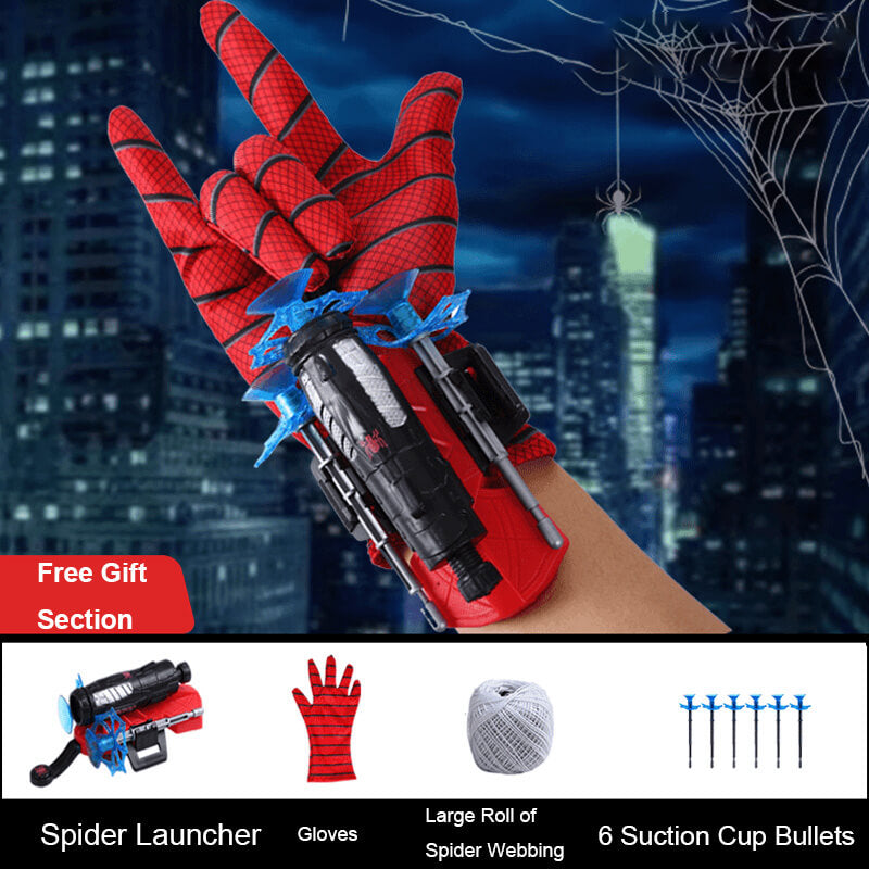 Spider Launcher Kids Toy with High-Tech Web-Slinging Gloves