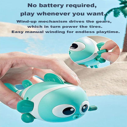 Educational Wind-up Clownfish Toy for Kids, Interactive Wobble Fish for Boys and Girls, Parent-Child Gift