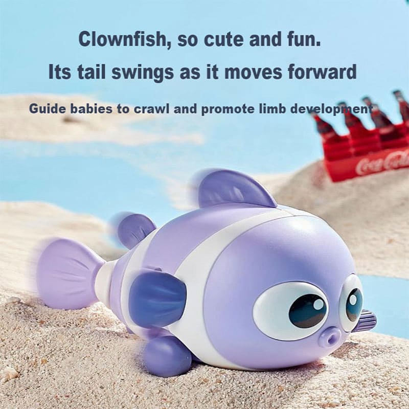 Educational Wind-up Clownfish Toy for Kids, Interactive Wobble Fish for Boys and Girls, Parent-Child Gift