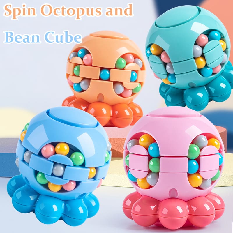 Octopus Stress Relief Toy Magic Bean Cube Educational Puzzle Toy for Children