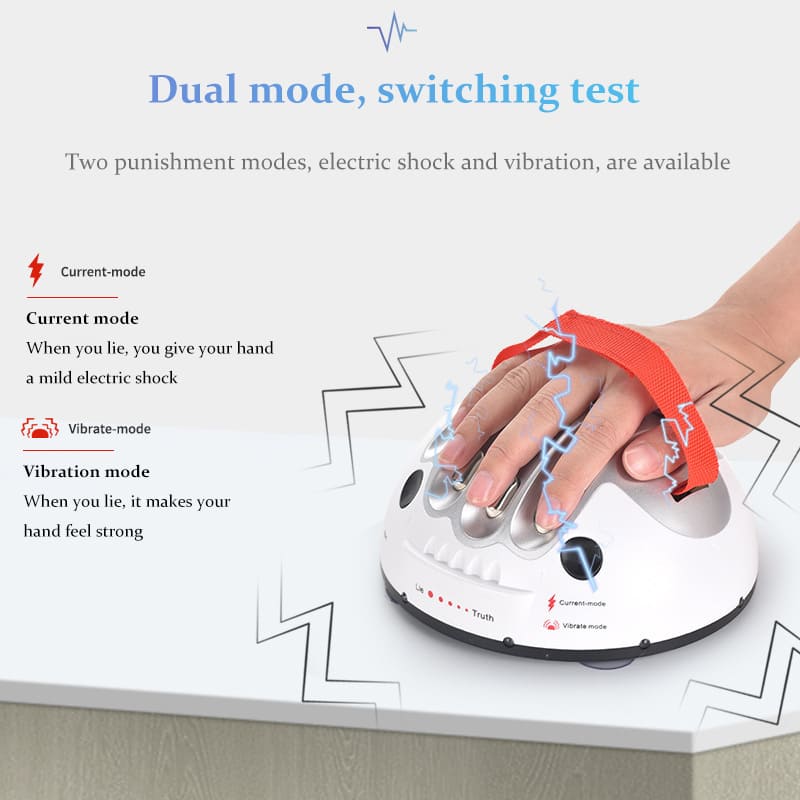 Desktop Stress Relief Mini Electric Shock Lie Detector Party Prank Finger Device