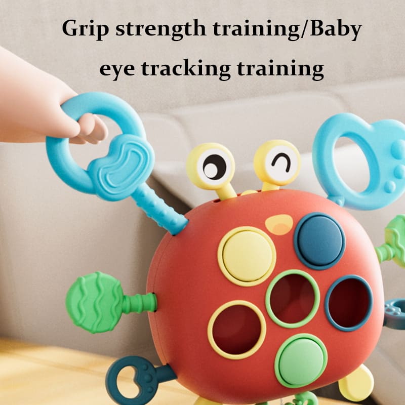 Baby Educational Finger Exercise Crab Pull Toy