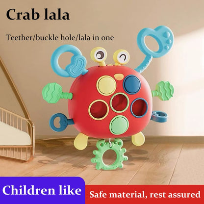 Baby Educational Finger Exercise Crab Pull Toy