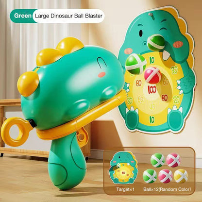 Dinosaur Sticky Ball Blaster, Kids Cartoon Sticky Ball Shooter Toy